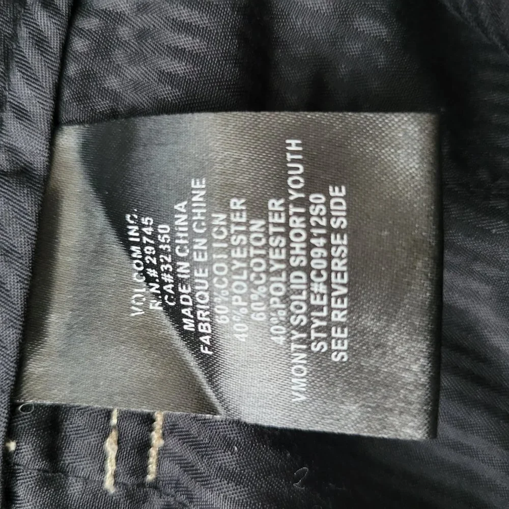 Volcum Vmonty Youth Chino Shorts-Size 28/16